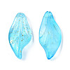 Frosted Transparent Spray Painted Glass Pendants GGLA-S054-016G-03-3