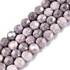 Anti-Tarnish Electroplate Glass Beads Strands EGLA-ZX010-8mm-01-1