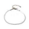 Non-Tarnish 304 Stainless Steel Herringbone Chains Bracelet for Men Women BJEW-D450-01P-03-4