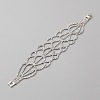 Crystal Rhinestone Teardrop Link Bracelet BJEW-WH0017-08S-1