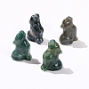 Natural Indian Agate Carved Wolf Figurines PW-WG639A4-06-1