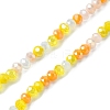 Electroplate Glass Beads Strands EGLA-yw0002-C04-3