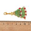 Christmas Tree Glass Beads Pendant Decorations HJEW-JM05045-3
