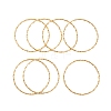 7Pcs Vacuum Plating 304 Stainless Steel Textured Ring Bangles Set for Women BJEW-A011-13B-G-2