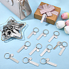 201 Stainless Steel Blank Pendant Keychains KEYC-WH0029-141-4