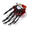 Skeleton with Rose Flower Plastic Alligator Hair Clips PHAR-M015-01C-2