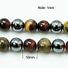 Natural Tiger Iron & Synthetic Hematite Beads Strands G-H1581-10mm-2