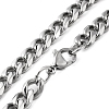 304 Stainless Steel Cuban Link Chain Necklace for Men Women NJEW-C013-01P-3