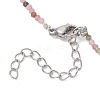 2MM Faceted Round Natural Multicolor Tourmaline Beaded Necklaces NJEW-JN05918-04-5