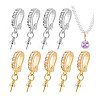 10Pcs 2 Colors Brass Crystal Rhinestone Fold Over Clasps FIND-PH0020-87-7