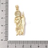 Brass Clear Cubic Zirconia Pendants KK-Z050-03G-01-3