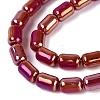 Electroplate Opaque Glass Beads Strands EGLA-Q132-03A-C02-3