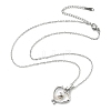 Heart 304 Stainless Steel Cat Eye Pendant Necklaces for Women LS-NJEW-D288-06P-2