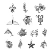 60Pcs 14 Style Tibetan Style Alloy Pendants TIBEP-FS0001-05AS-2