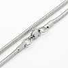 Tarnish Resistant Men's 304 Stainless Steel Snake Chain Necklaces STAS-O037-74P-1