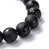 Frosted Glass Beads Stretch Bracelets BJEW-I296-07B-2