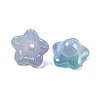 UV Plating Iridescent Acrylic Bead Caps OACR-C021-08B-2