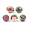 Christmas UV Plating Opaque Acrylic Beads OACR-H057-01-1
