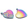 Rainbow Color Alloy Pendants PALLOY-N156-165-NR-3