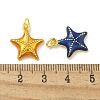 Brass Enamel Pendants KK-U044-14G-3