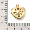 Brass Micro Pave Cubic Zirconia Pendants KK-R002-17G-3