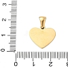 304 Stainless Steel Pave Natural White Shell Heart with Initial Slice Pendants STAS-R168-25G-I-3