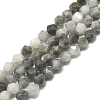 Natural Hawk's Eye Beads Strands G-S300-104-8mm-1