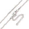 Triangle Brass Link Chain Necklaces for Women NJEW-G084-07P-2