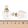 Natural Quartz Crystal Openable Perfume Bottle Rock Crystal Pendants G-I381-02G-07-3