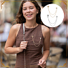 4Pcs 2 Colors Alloy Rhinestone Hanging Chain Brooch JEWB-FG0001-65-5