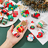 SUPERFINDINGS 24Pcs 24 Style  Christmas Themed PVC Plastic Pendants Sets KY-FH0001-28-3