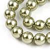 Baking Painted Pearlized Glass Pearl Bead Strands HY-N002-8mm-A07-4