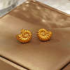 Elegant Stainless Steel Seashell Stud Earrings TI3103-5