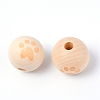 Natural Theaceae Wood Beads WOOD-TAC0007-06B-1