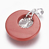 Natural Red Jasper Pendants G-F573-C16-3