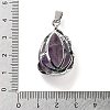 Natural Amethyst Teardrop Pendants G-G112-03P-13-3