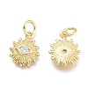 Brass Micro Pave Cubic Zirconia Pendants LS-KK-P187-16B-G-2