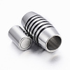 Smooth 304 Stainless Steel Magnetic Clasps with Glue-in Ends LS-STAS-H402-57P-6mm-2