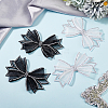 4Pcs 2 Colors Bowknot Polyester Rhinestone Shoe Decorations FIND-GO0002-32-5