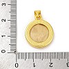 Natural Yellow Shell Carved Cameo Lady Pendants KK-D537-01G-01-3