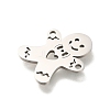 201 Stainless Steel Laser Cut Connector Charms STAS-R132-10P-2