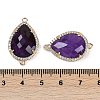 Natural Amethyst Faceted Teardrop Links G-B126-03G-09-3