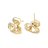 Brass Pave Clear Cubic Zirconia Flower Stud Earring Findings LS-KK-A275-01A-G-2