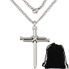 DIY 304 Stainless Steel Nail Cross Pendant Necklace Making Kits DIY-BBC0002-32P-1