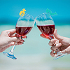 BENECREAT 24Pcs 24 Styles Ocean Theme Felt Wine Glass Charms AJEW-BC0004-18-6