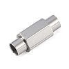Smooth 304 Stainless Steel Magnetic Clasps with Glue-in Ends STAS-H402-63P-4MM-1