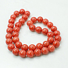 Natural Mashan Jade Round Beads Strands G-D263-6mm-XS03-2