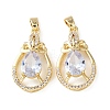 Brass Micro Pave Cubic Zirconia Pendants KK-Z141-01G-01B-1