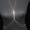 Alloy Crystal Rhinestone Flat Round Double Layer Bikini Sexy Body Chains for Beach Party FS-WG856A8-01-1