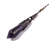 Natural Amethyst Pointed Dowsing Pendulum Big Pendants G-H285-06R-A04-3